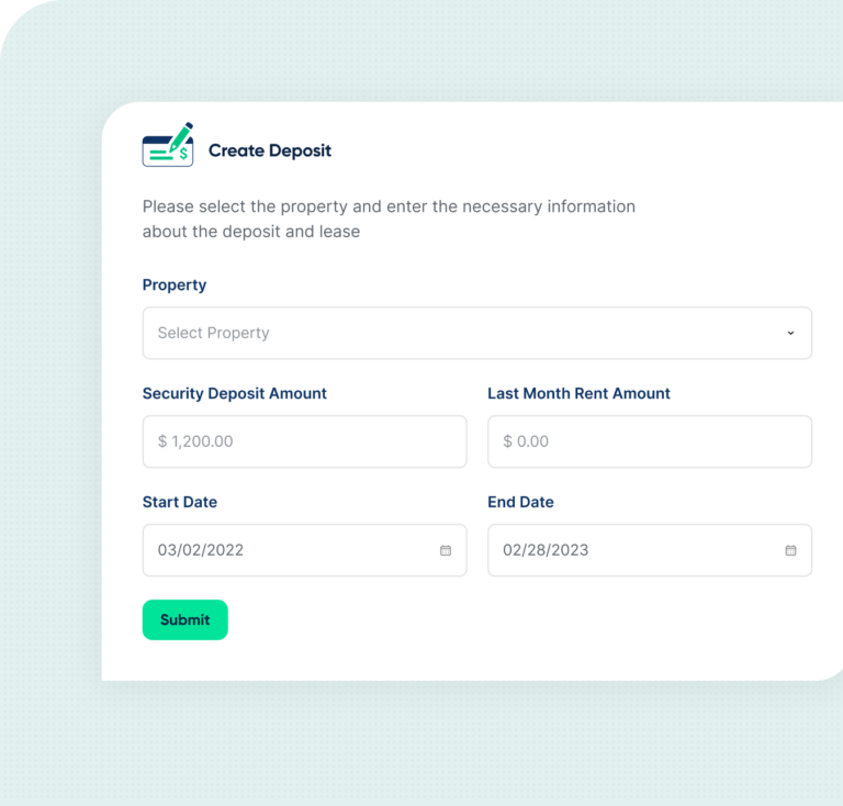 Shop Rent Deposit Rentable - Full-Service Security Deposit Management App